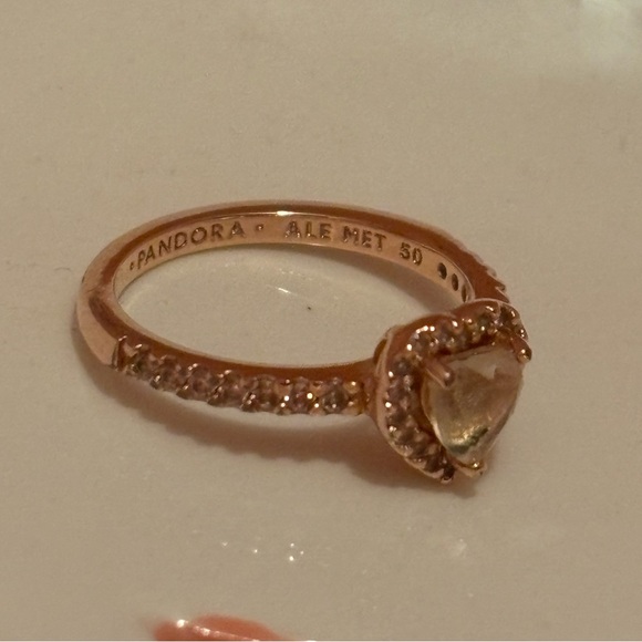 HEART RING SET in ROSE GOLD from PANDORA - Picture 2 of 2
